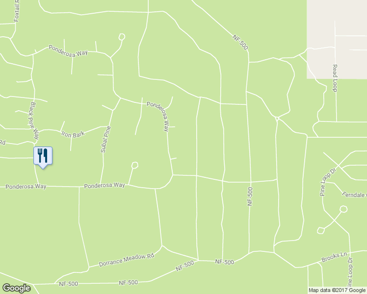 map of restaurants, bars, coffee shops, grocery stores, and more near 15180 Pyrola Street in La Pine