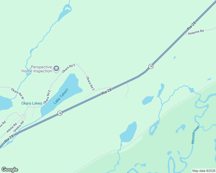 map of restaurants, bars, coffee shops, grocery stores, and more near 430-562 Okara Road East in Thendara