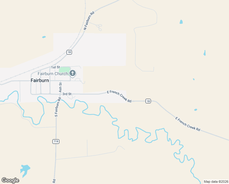 map of restaurants, bars, coffee shops, grocery stores, and more near East French Creek Road in Fairburn