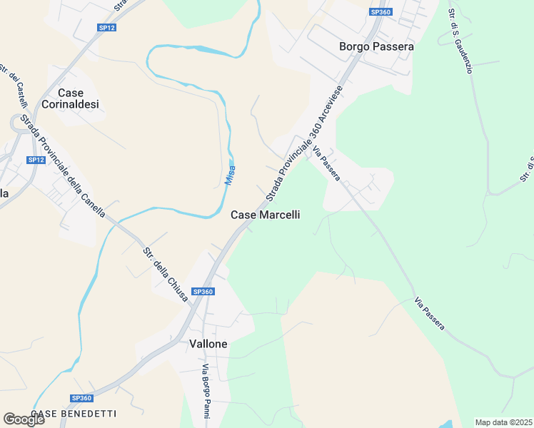 map of restaurants, bars, coffee shops, grocery stores, and more near 117 Strada Provinciale Arceviese in Case Marcelli