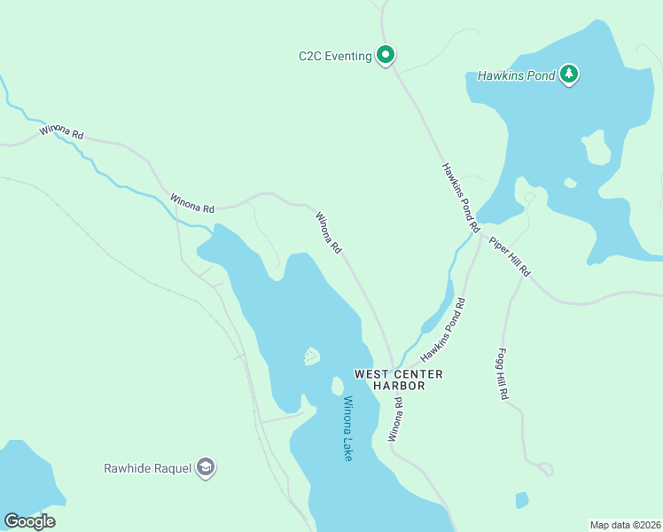 map of restaurants, bars, coffee shops, grocery stores, and more near 838 Winona Road in Center Harbor