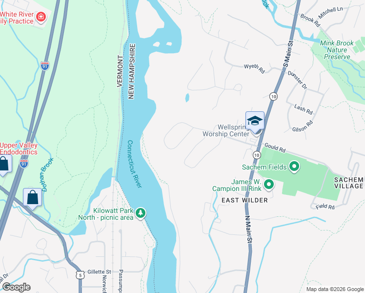 map of restaurants, bars, coffee shops, grocery stores, and more near 65 Oak Ridge Road in Lebanon