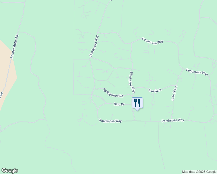 map of restaurants, bars, coffee shops, grocery stores, and more near 14804 Springwood Road in La Pine