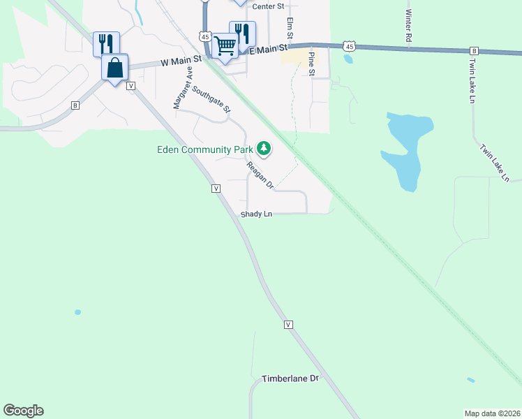 map of restaurants, bars, coffee shops, grocery stores, and more near 115 Seybold Drive in Eden