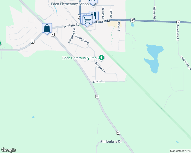 map of restaurants, bars, coffee shops, grocery stores, and more near 115 Seybold Drive in Eden