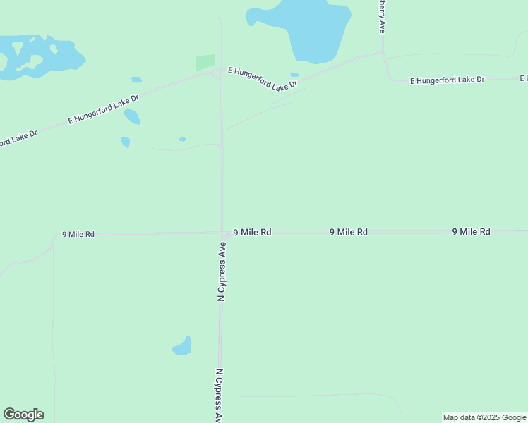 map of restaurants, bars, coffee shops, grocery stores, and more near 7267 9 Mile Road in Big Rapids