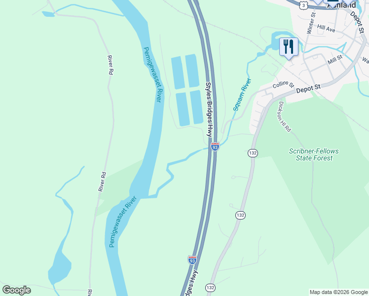 map of restaurants, bars, coffee shops, grocery stores, and more near 17 Birdrunner Road in New Hampton