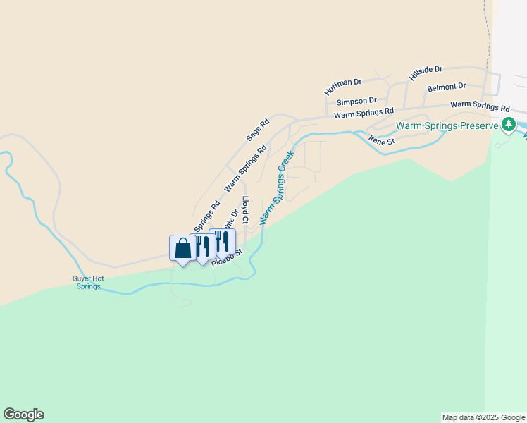 map of restaurants, bars, coffee shops, grocery stores, and more near Prospector Rd in Ketchum