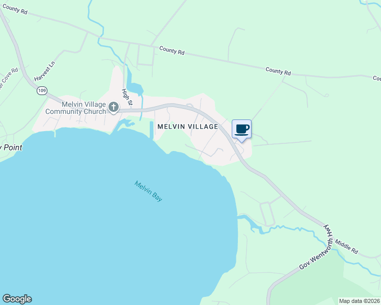 map of restaurants, bars, coffee shops, grocery stores, and more near 1 Brewster Rd in Tuftonboro