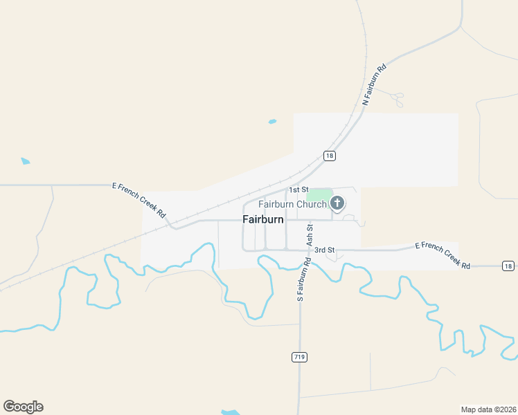 map of restaurants, bars, coffee shops, grocery stores, and more near in Fairburn