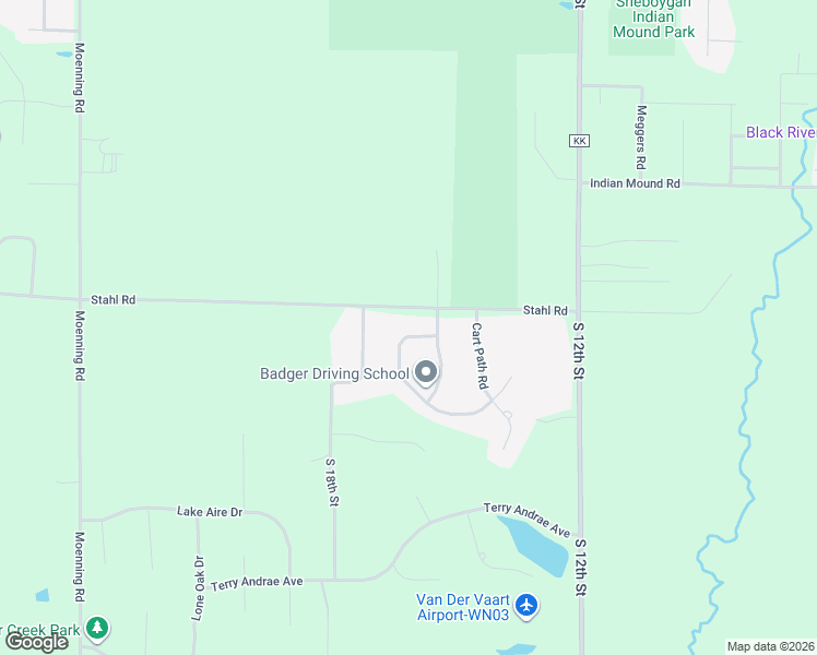 map of restaurants, bars, coffee shops, grocery stores, and more near 1628 Stahl Road in Sheboygan
