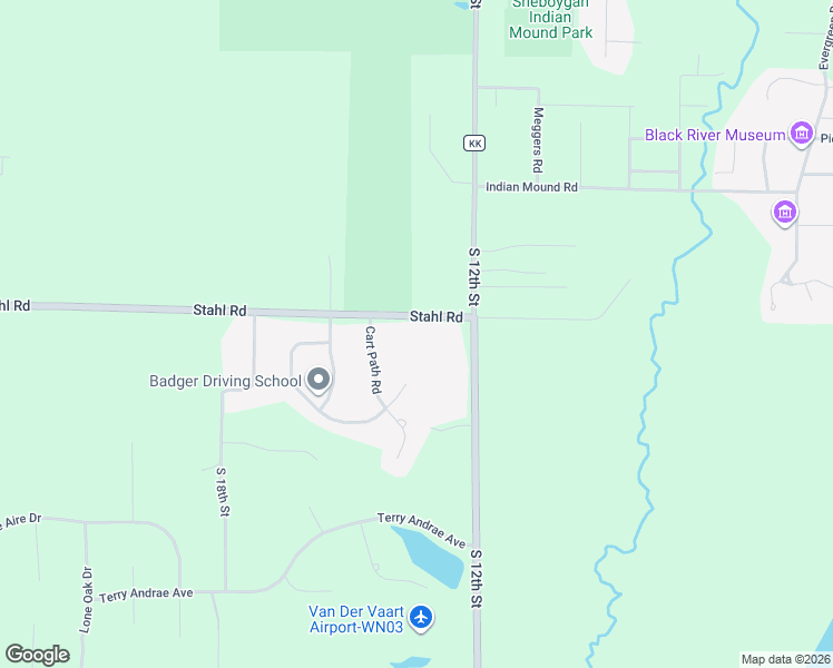 map of restaurants, bars, coffee shops, grocery stores, and more near 1324 Stahl Road in Sheboygan