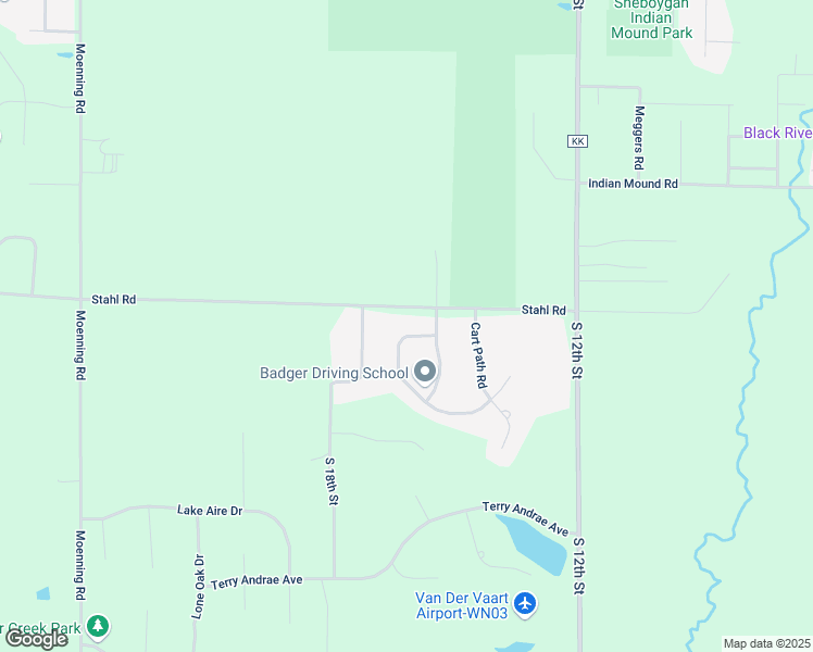 map of restaurants, bars, coffee shops, grocery stores, and more near 1628 Stahl Road in Sheboygan