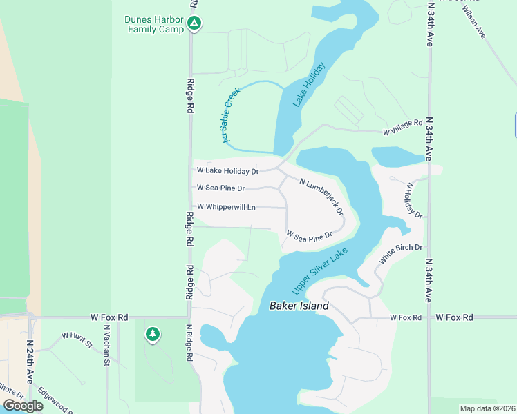 map of restaurants, bars, coffee shops, grocery stores, and more near 8235 West Whipperwill Lane in Mears
