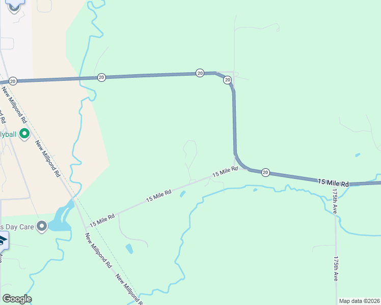 map of restaurants, bars, coffee shops, grocery stores, and more near 18190 15 Mile Road in Big Rapids