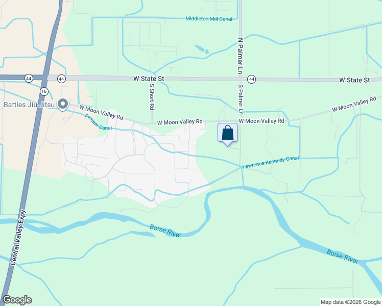 map of restaurants, bars, coffee shops, grocery stores, and more near 7575 West Moon Valley Road in Eagle