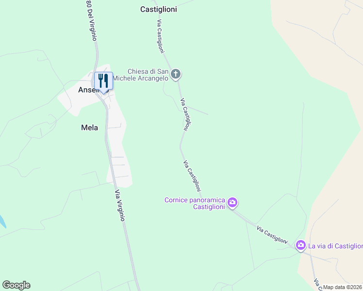 map of restaurants, bars, coffee shops, grocery stores, and more near 26 Via Castiglioni in Città Metropolitana di Firenze