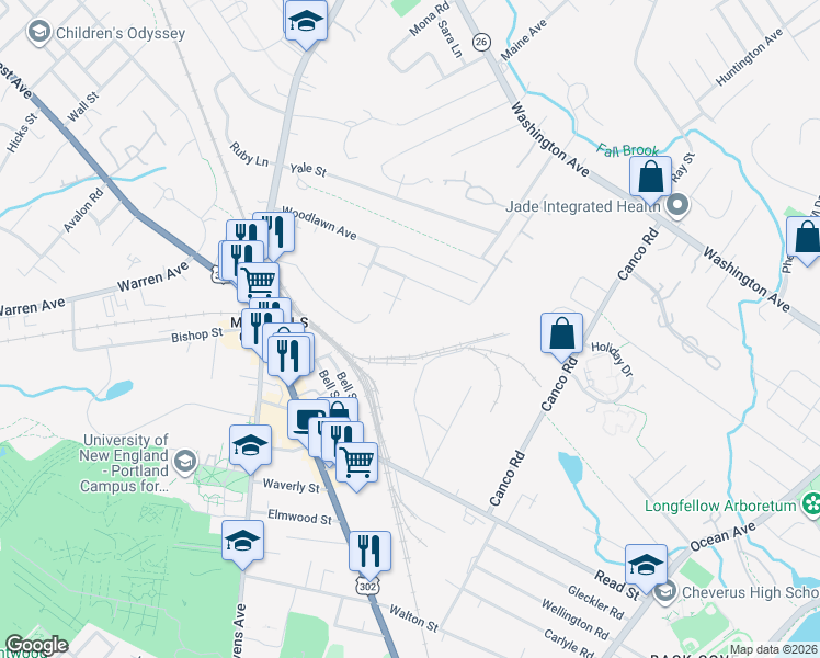 map of restaurants, bars, coffee shops, grocery stores, and more near in Portland