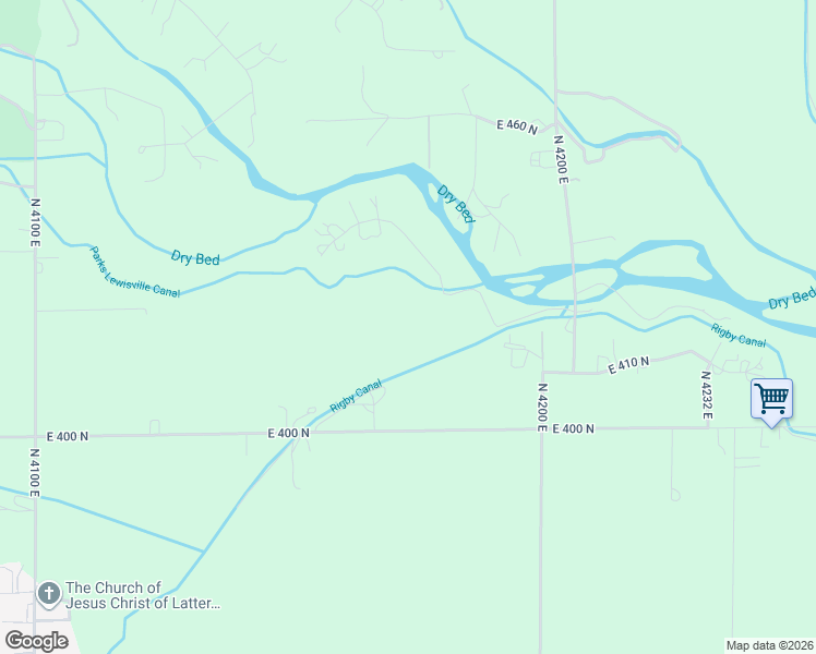 map of restaurants, bars, coffee shops, grocery stores, and more near in Rigby