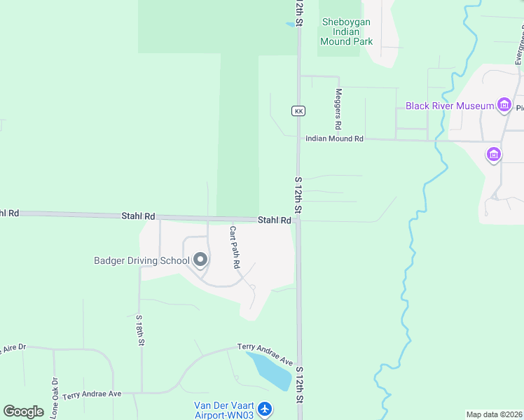 map of restaurants, bars, coffee shops, grocery stores, and more near 1324 Stahl Road in Sheboygan