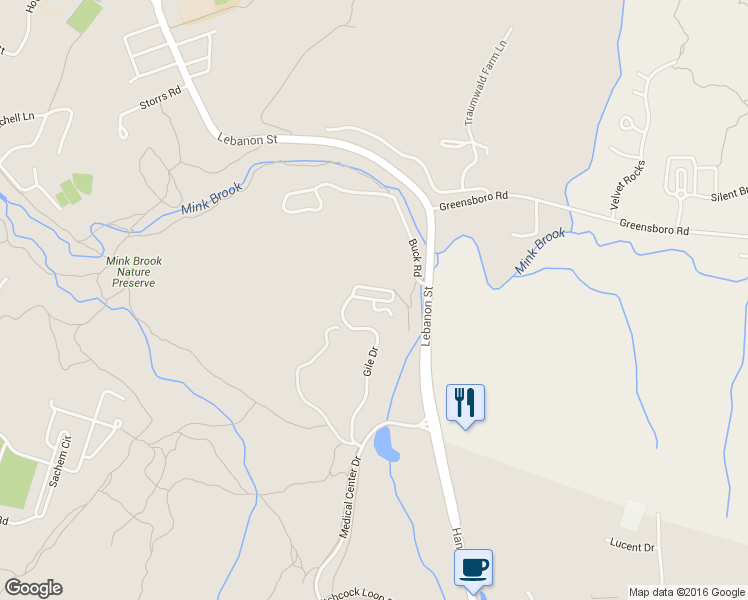 map of restaurants, bars, coffee shops, grocery stores, and more near White Pine Oval in Hanover