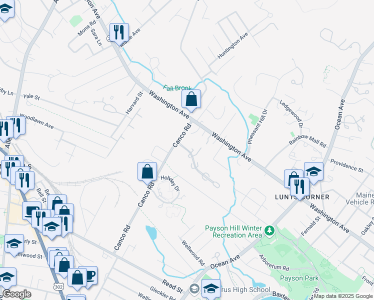 map of restaurants, bars, coffee shops, grocery stores, and more near 109 Tamarlane in Portland
