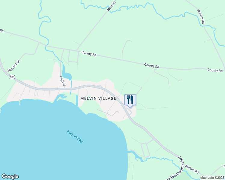 map of restaurants, bars, coffee shops, grocery stores, and more near 443 Governor Wentworth Highway in Wolfeboro