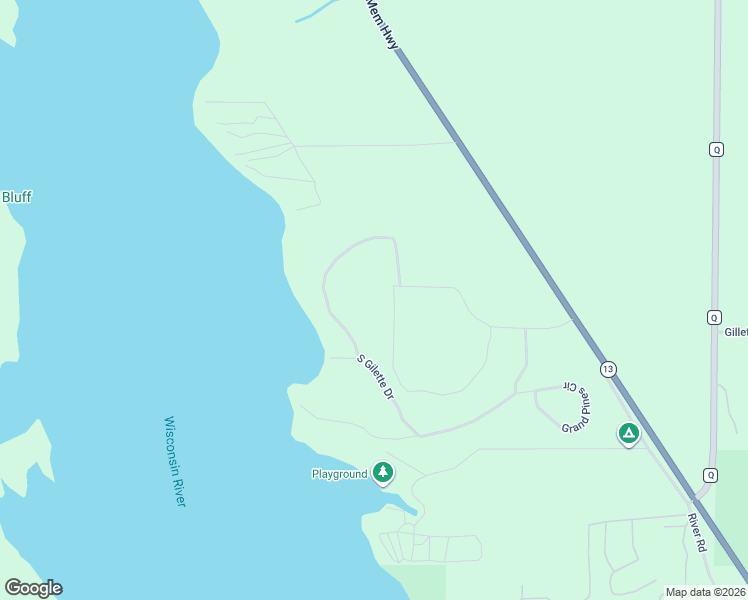 map of restaurants, bars, coffee shops, grocery stores, and more near 1135 Gillette Drive in Wisconsin Dells
