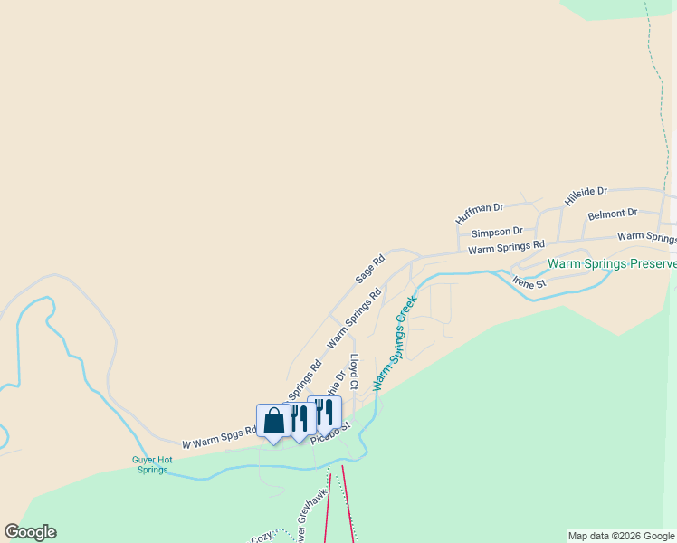 map of restaurants, bars, coffee shops, grocery stores, and more near 103-219 Sage Road in Ketchum