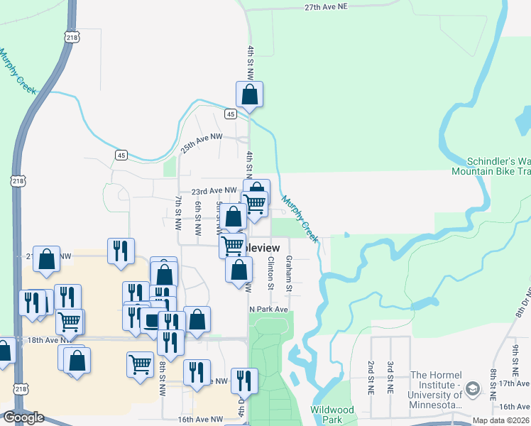 map of restaurants, bars, coffee shops, grocery stores, and more near 213 Clinton Street in Austin