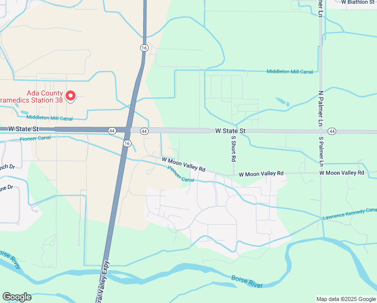 map of restaurants, bars, coffee shops, grocery stores, and more near 8090 West Moon Valley Road in Eagle