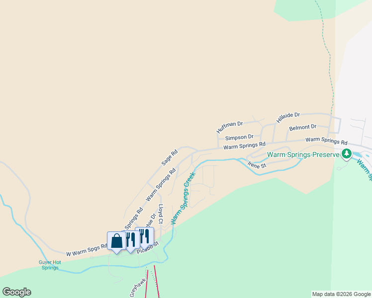 map of restaurants, bars, coffee shops, grocery stores, and more near 105 Sage Road in Ketchum