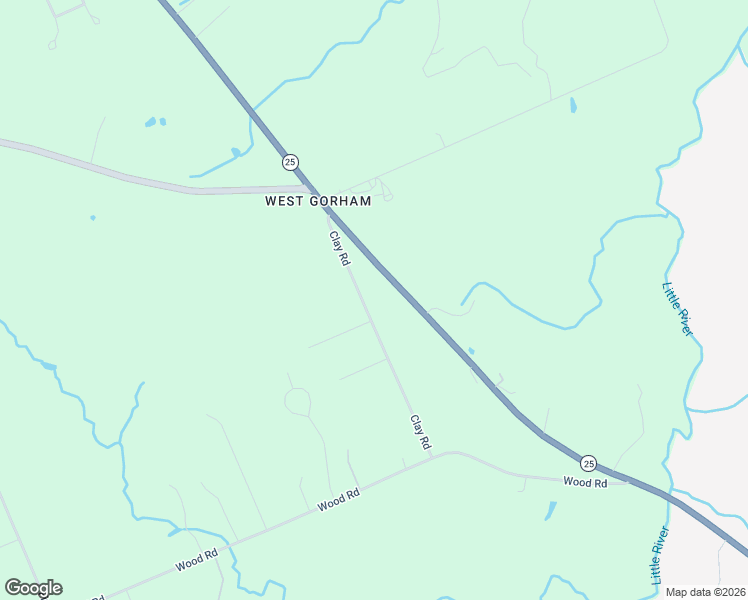 map of restaurants, bars, coffee shops, grocery stores, and more near 26 Clay Road in Gorham