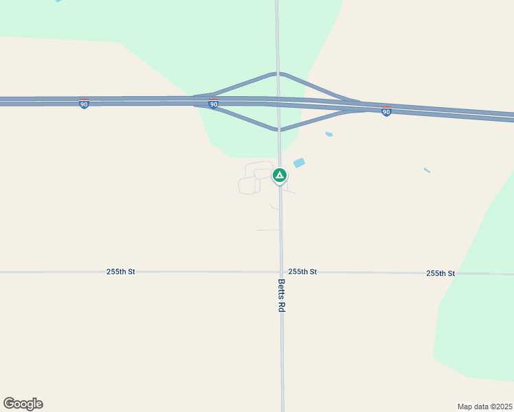 map of restaurants, bars, coffee shops, grocery stores, and more near 25477 403rd Avenue in Mitchell