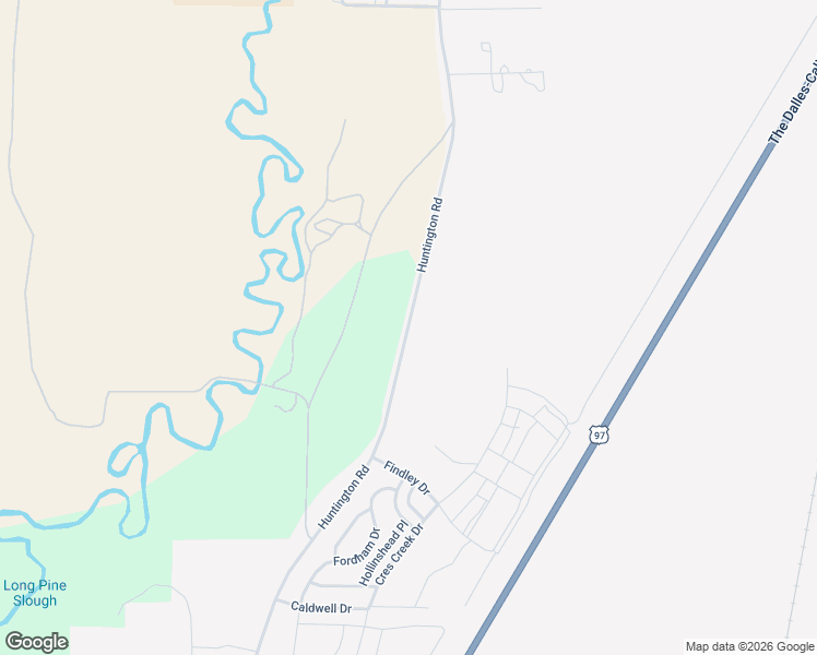 map of restaurants, bars, coffee shops, grocery stores, and more near 52059 Huntington Road in La Pine