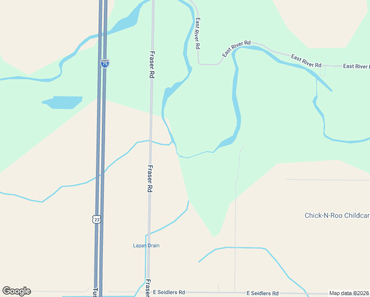map of restaurants, bars, coffee shops, grocery stores, and more near 1703 Fraser Road in Kawkawlin