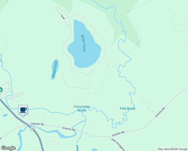 map of restaurants, bars, coffee shops, grocery stores, and more near 32 White Pond Road in Ossipee