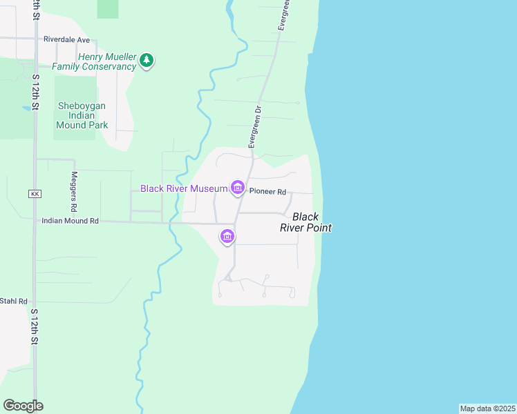 map of restaurants, bars, coffee shops, grocery stores, and more near 317 Pioneer Road in Sheboygan