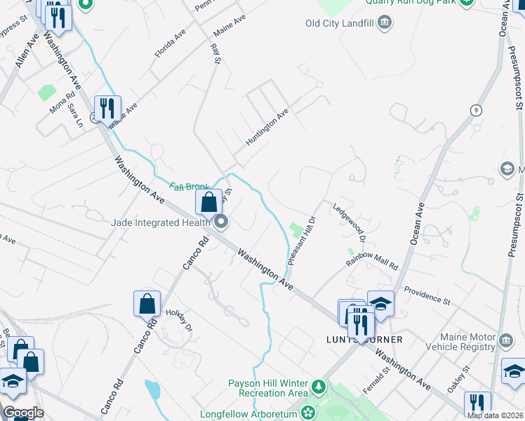 map of restaurants, bars, coffee shops, grocery stores, and more near 72 Felicia Lane in Portland