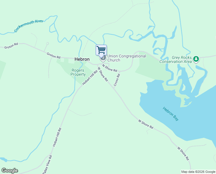 map of restaurants, bars, coffee shops, grocery stores, and more near 34 West Shore Road in Hebron
