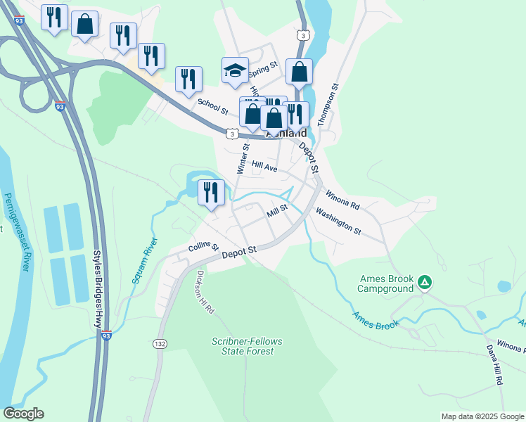 map of restaurants, bars, coffee shops, grocery stores, and more near 4 Glove Street in Ashland