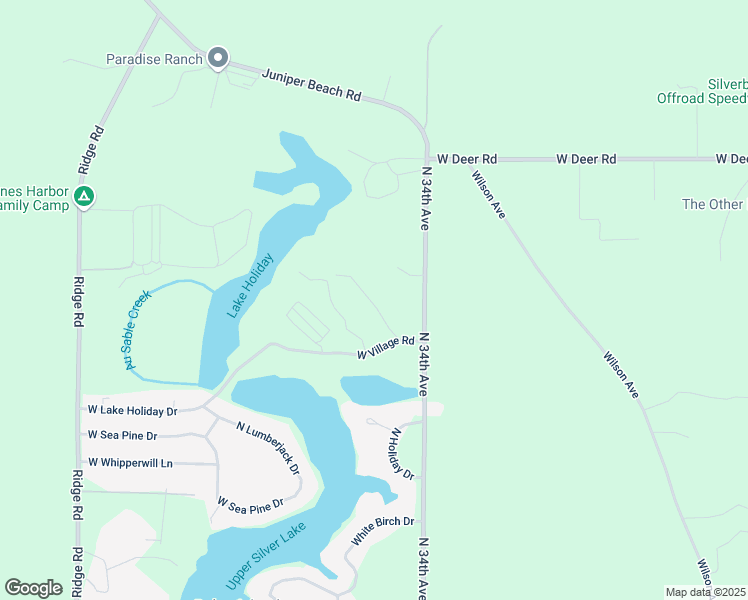 map of restaurants, bars, coffee shops, grocery stores, and more near 7838 West Village Road in Mears