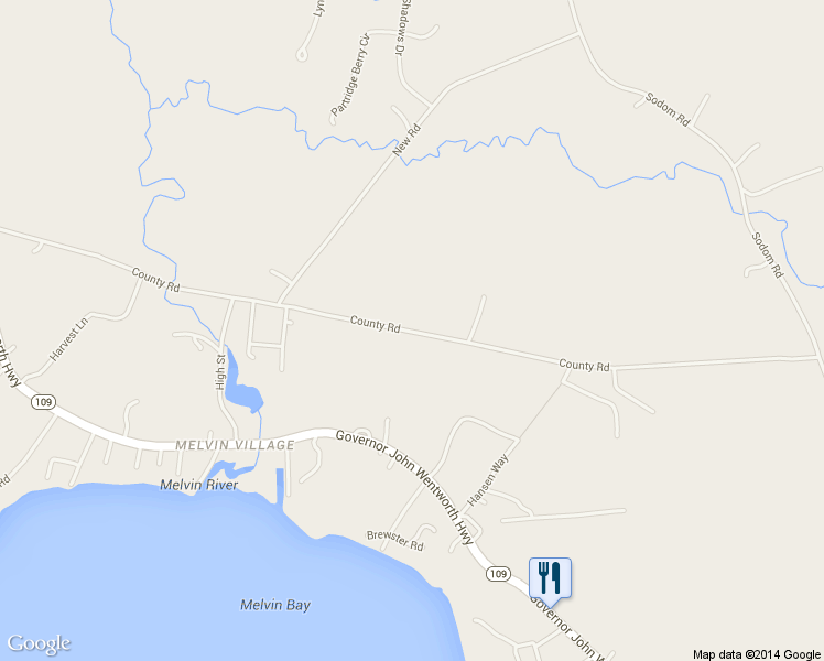 map of restaurants, bars, coffee shops, grocery stores, and more near 62 County Road in Moultonborough