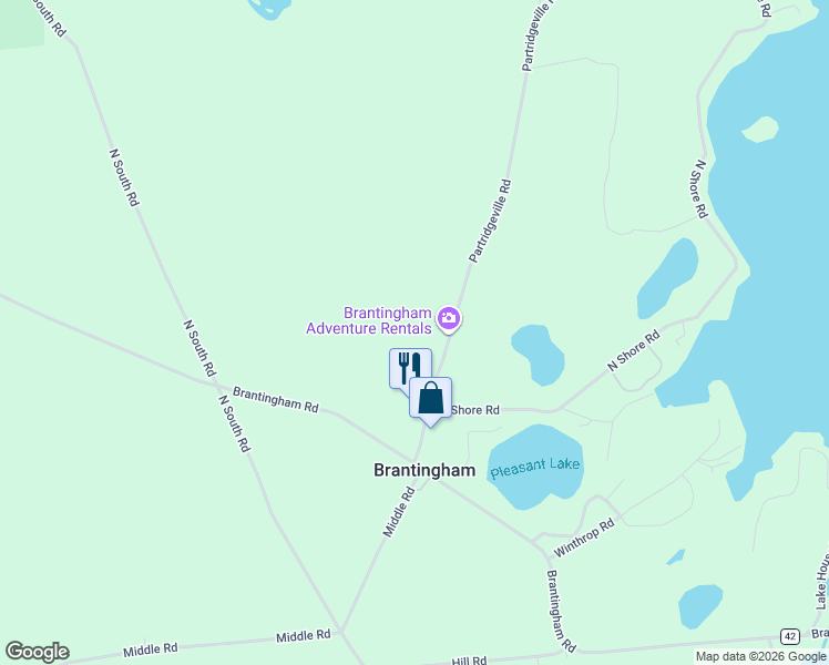 map of restaurants, bars, coffee shops, grocery stores, and more near 5583 Partridgeville Road in Brantingham