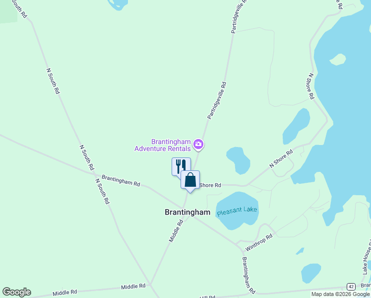 map of restaurants, bars, coffee shops, grocery stores, and more near 5583 Partridgeville Road in Brantingham