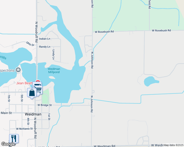 map of restaurants, bars, coffee shops, grocery stores, and more near 3698 Ptak Rd in Nottawa