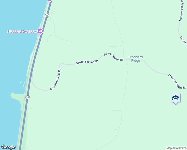 map of restaurants, bars, coffee shops, grocery stores, and more near N2855 Bluffview Lane in Stoddard