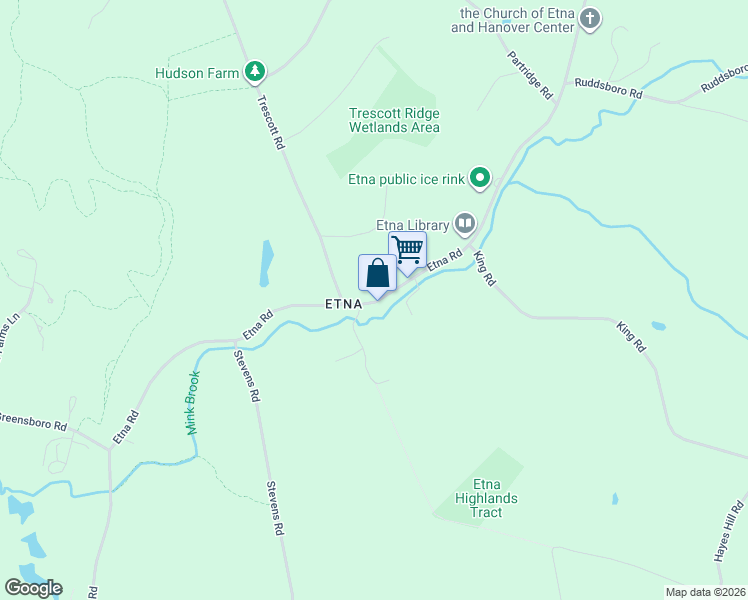 map of restaurants, bars, coffee shops, grocery stores, and more near in Etna