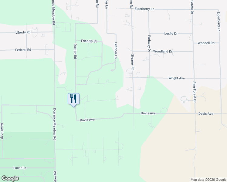 map of restaurants, bars, coffee shops, grocery stores, and more near 15768 Blue Bird Lane in La Pine