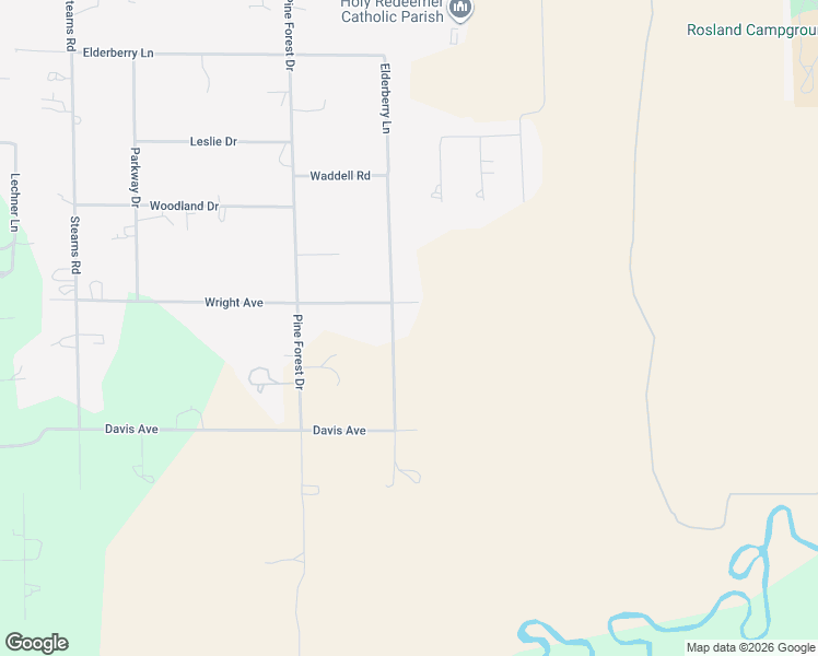 map of restaurants, bars, coffee shops, grocery stores, and more near 52128 Elderberry Lane in La Pine